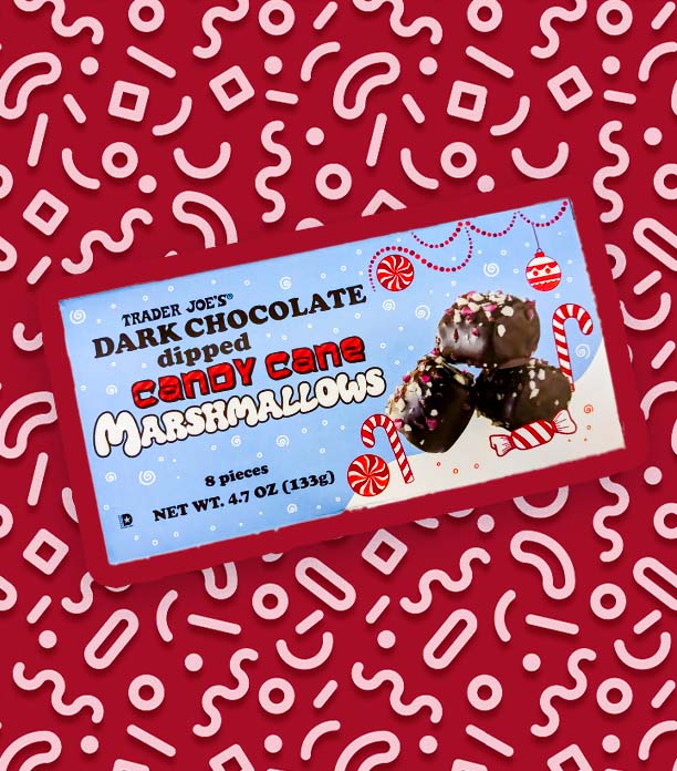 Dark Chocolate Dipped Candy Cane Marshmallows