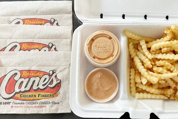 Raising Canes Canes Sauce with Potato Chips