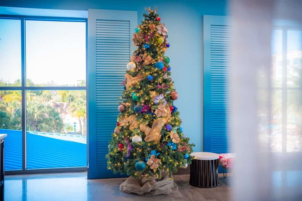 Holiday decor at Loews Sapphire Falls Resort