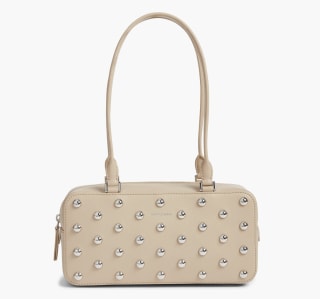 Veronica Beard Studded Boxy Leather Shoulder Bag