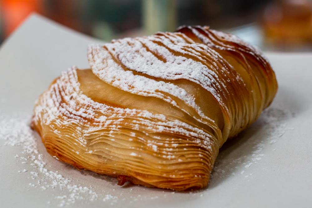 Sfogliatella at Caffe Spaccanapoli in Naples