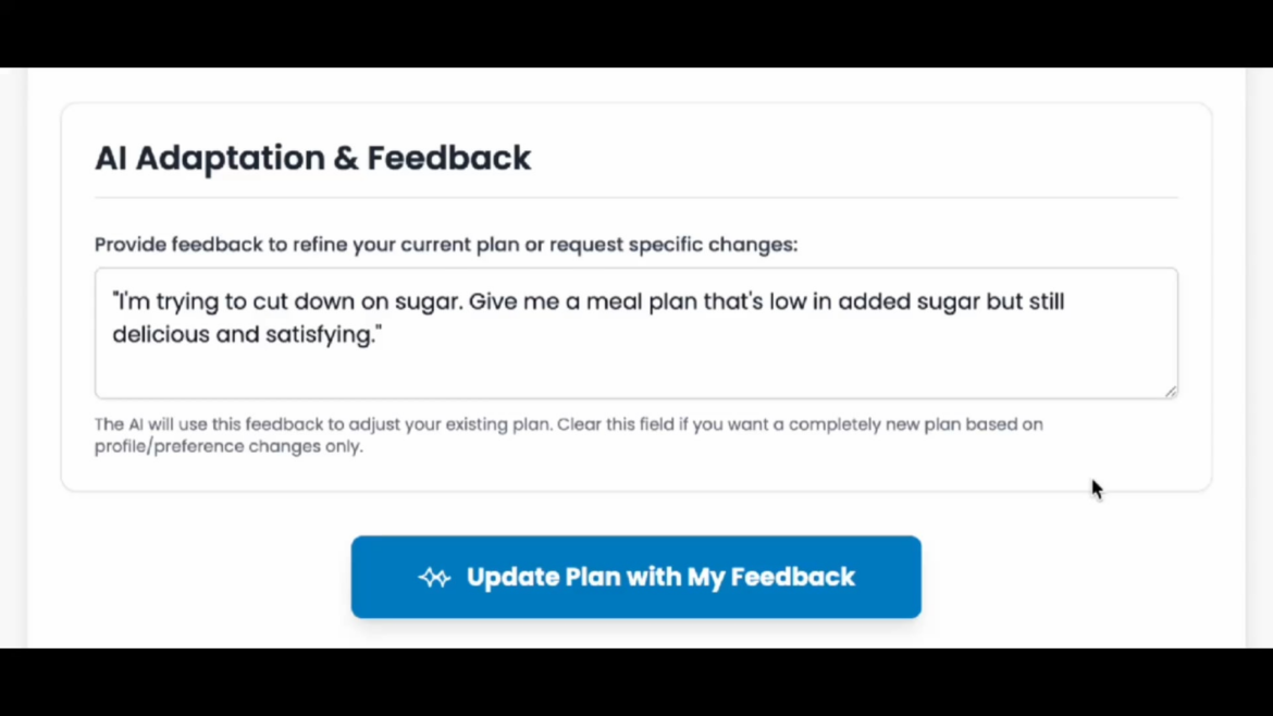 I built a simple healthy meal planner