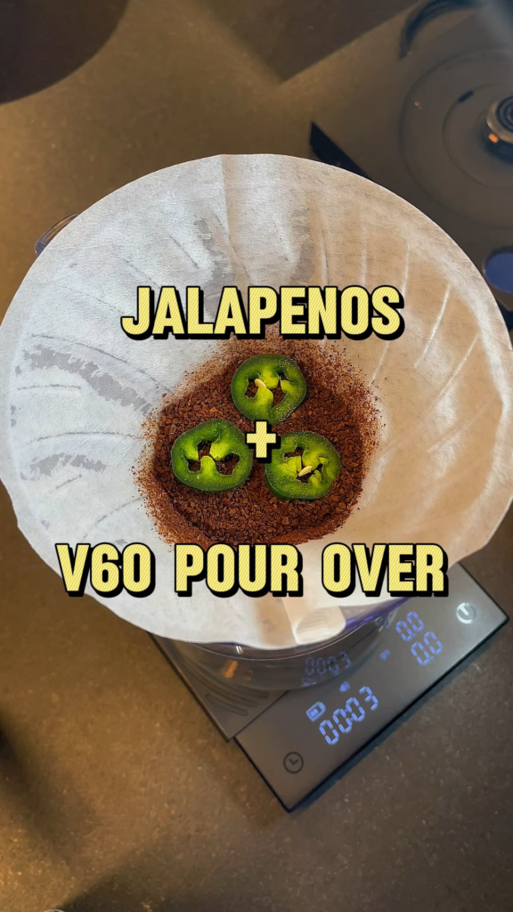 Jalapeño + Pour-over = Surprisingly good? Tried this experiment today!