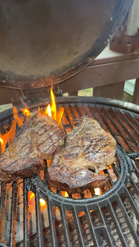 Dry Aged Bonein Steak on Charcoal
