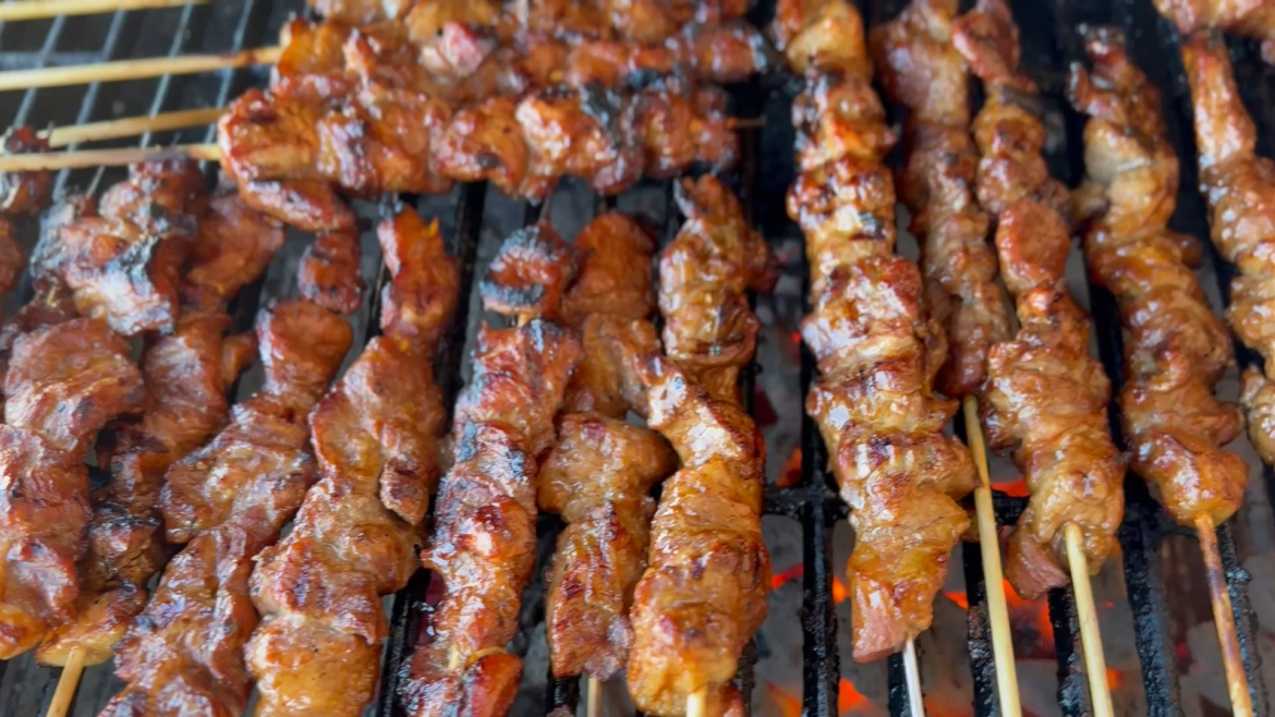 Grilling with charcoal