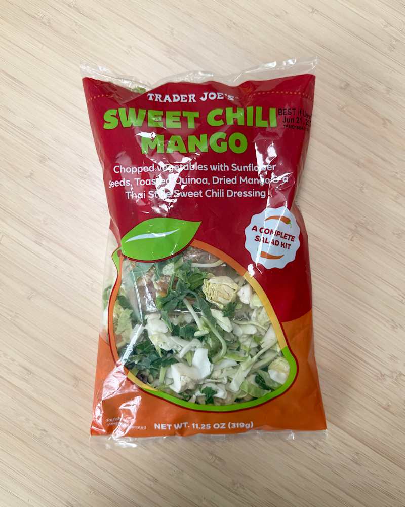 Sweet Chili Mango salad kit from Trader Joe's