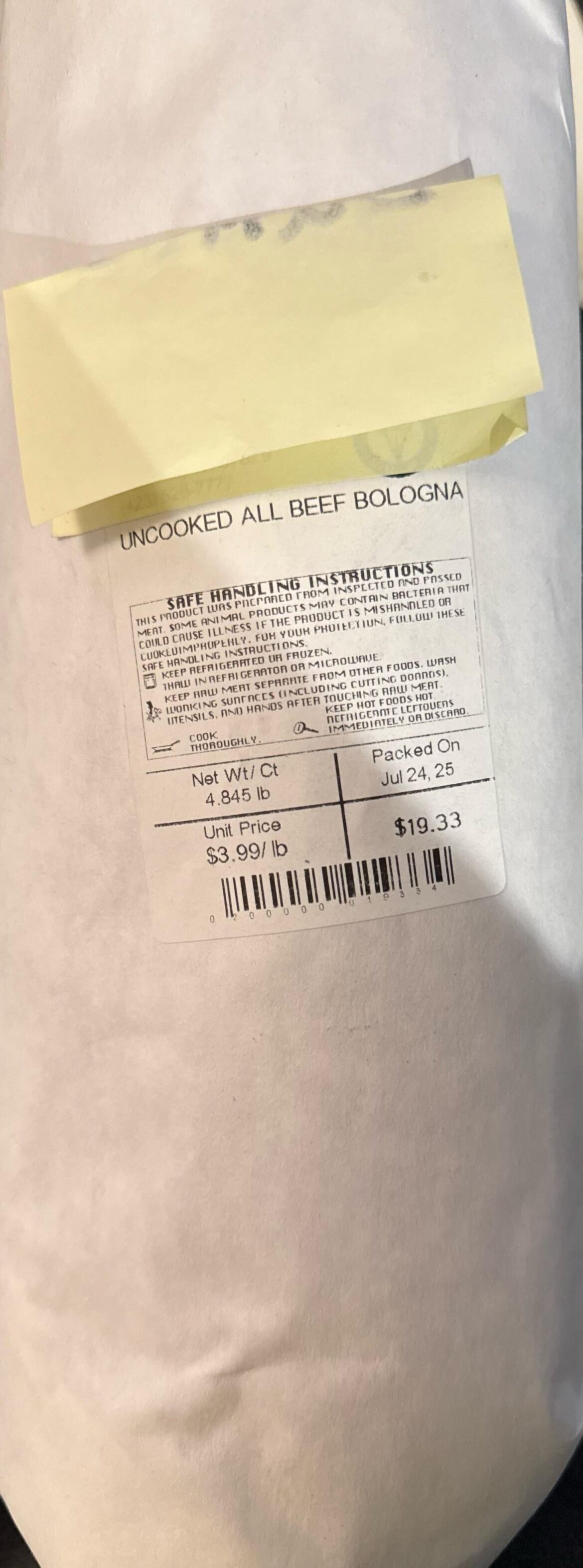 Raw bologna? Raw bologna?