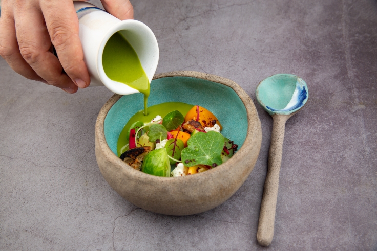 One-MICHELIN-Star Orfali Bros' version of the ever-so loved Levantine salad, fattoush. Image credit: Orfali Bros Bistro Marketing Team/Orfali Bros