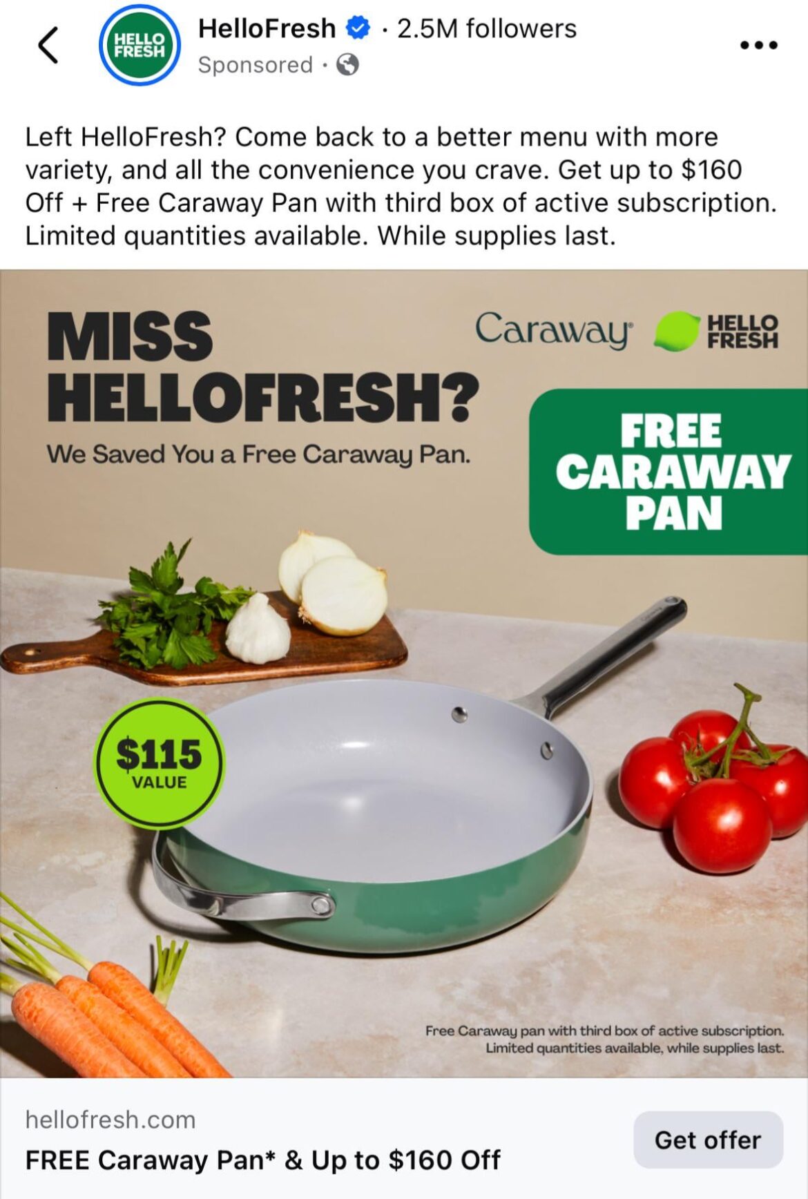 Free Caraway Pan?