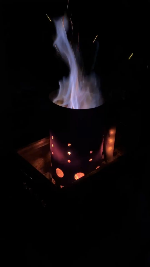 That first solo late night grilling, after the divorce. (I did blow out the flame… just took a vid for the looks)