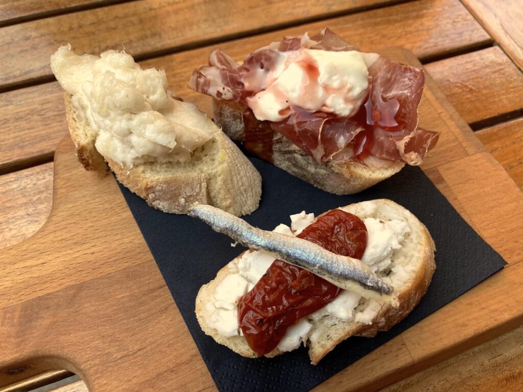 Cicchetti in Venice with a Cinzano Spritz