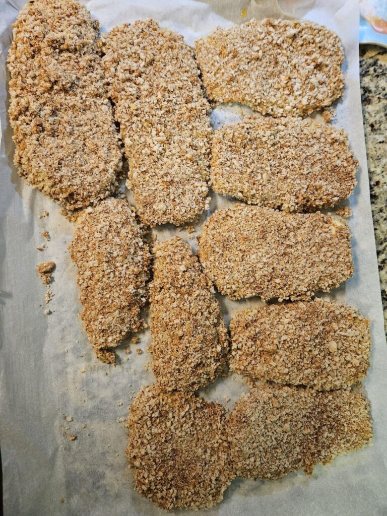 Eggplant Parmesan with no animal harmesan lol