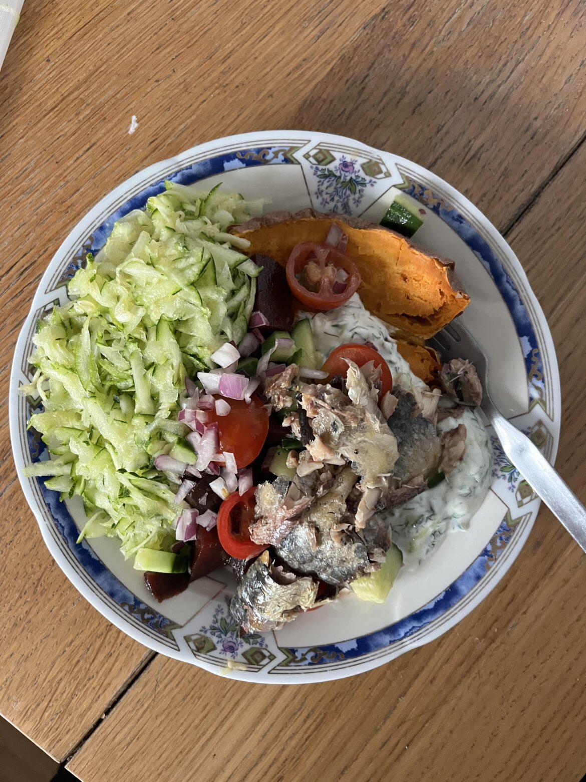 shredding zucchini to add volume to bowls