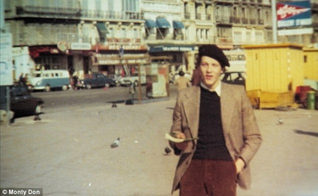 Happy memories: 19-year-old Monty lived in Aix-en-Provence and shared a flat with a priapic Swedish bodybuilder
