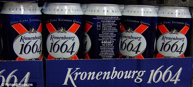 Local brew: Kronenbourg 1664 is brewed in Manchester