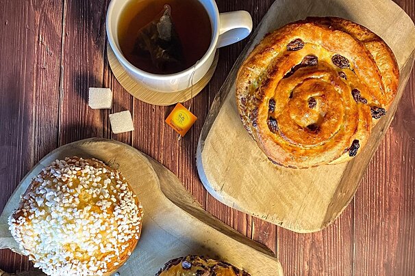 Coffee and pastries at Pain d'Antan Meribel