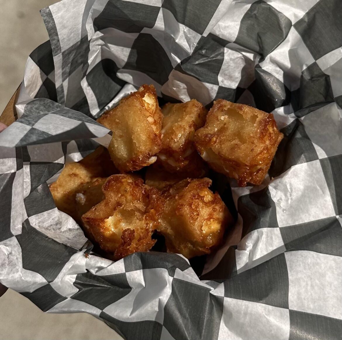 Ghost pepper cheese curds at Gastonia Ghost Peppers baseball stadium.