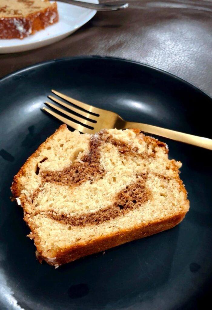 Finally tried the Cinnamon pound cake with cream cheese glaze!