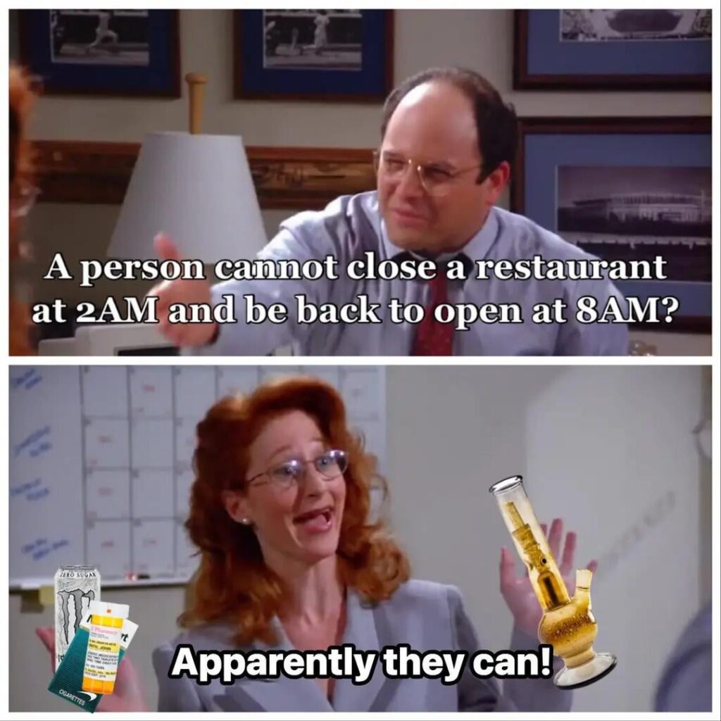 I can't clopen like I could when I was 20.