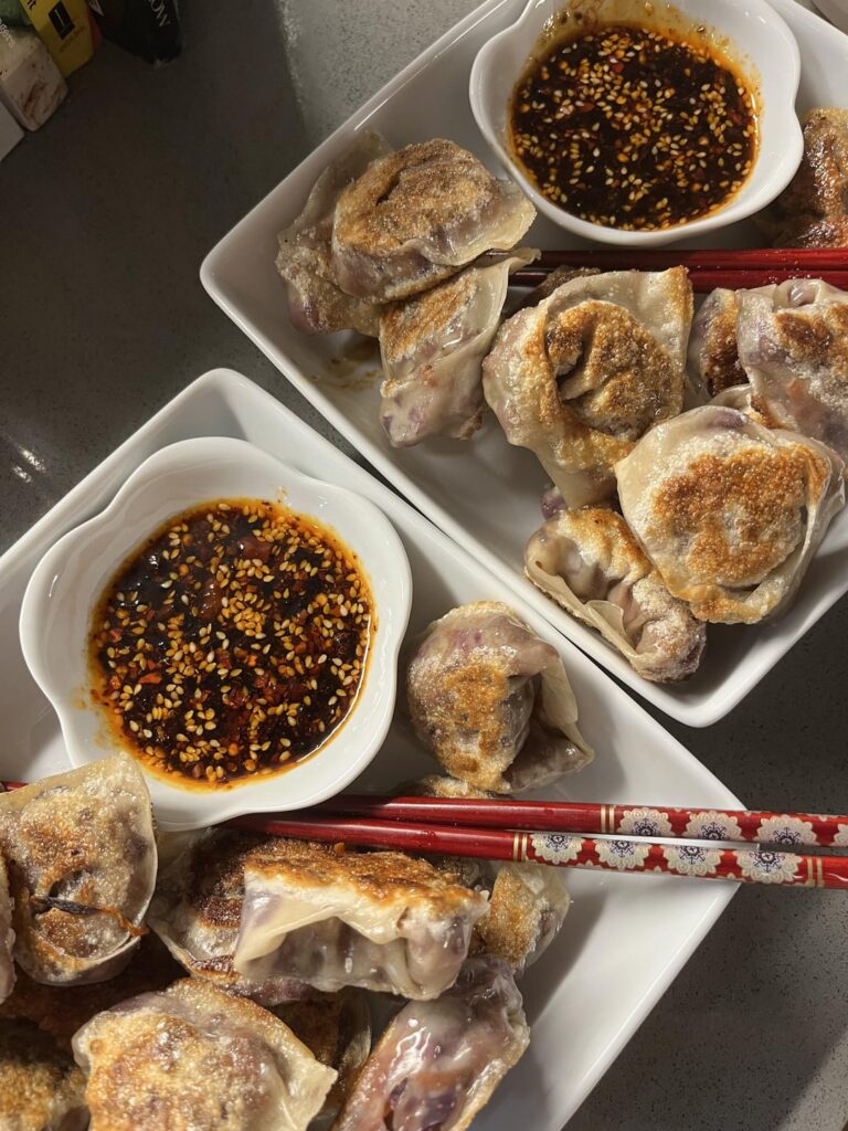 Some homemade wontons