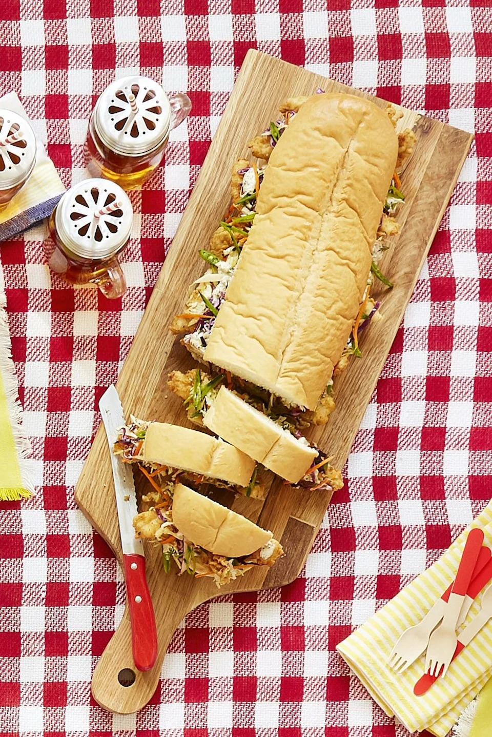 chicken finger sub with cabbage slaw