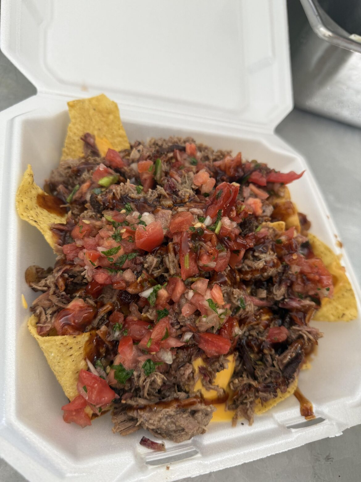 Chopped Brisket Nachos / $15, my food truck