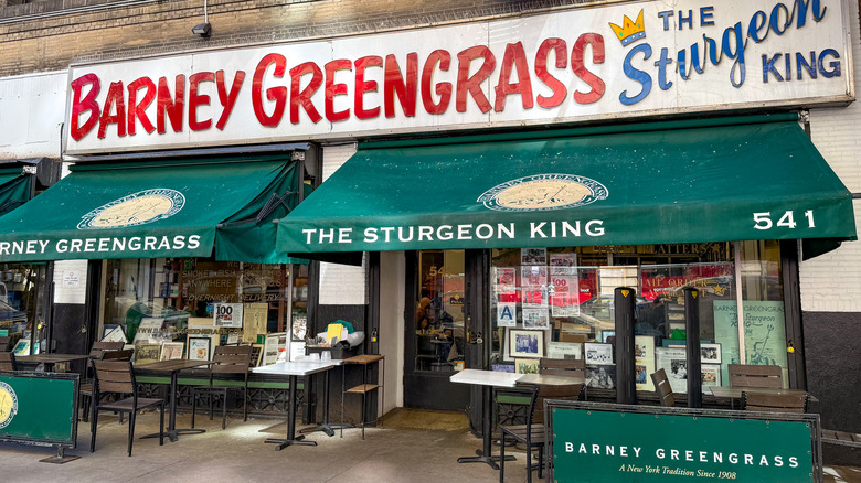 The exterior of Barney Greengrass in New York City, New York