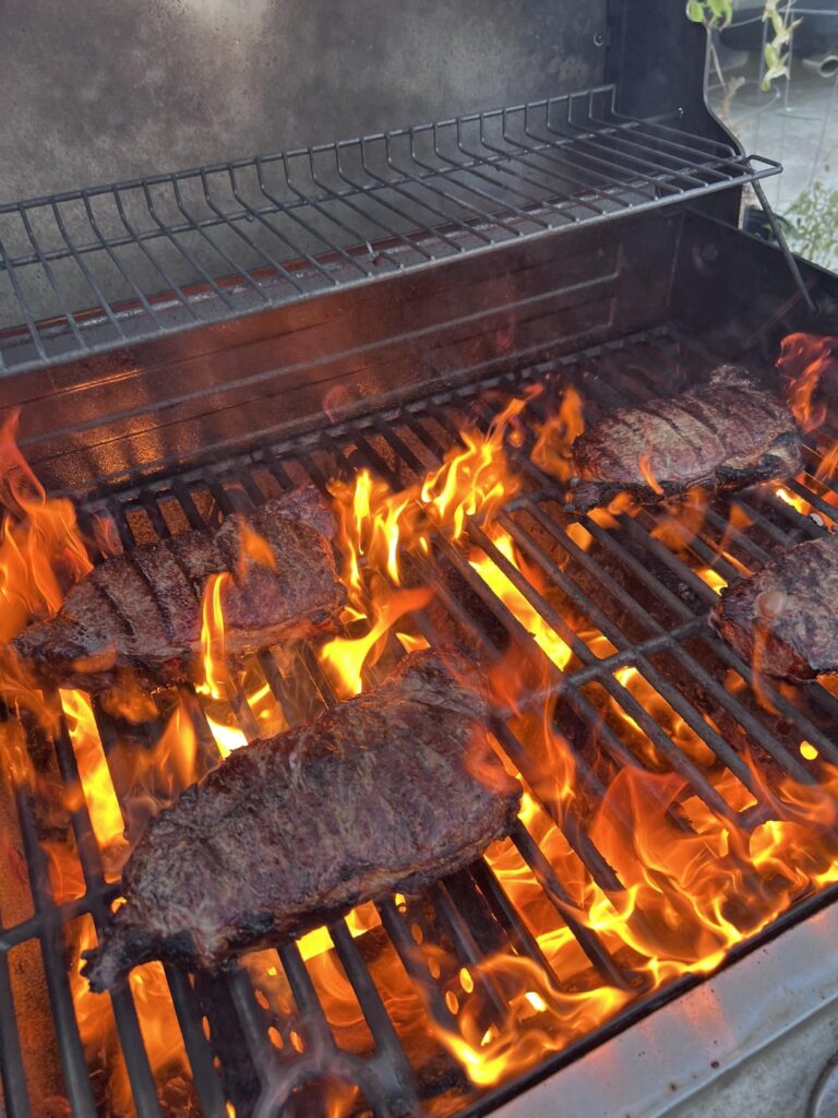 First time grilling steak, thought I played myself. Somewhat saved it First time grilling steak, thought I played myself. Somewhat saved it