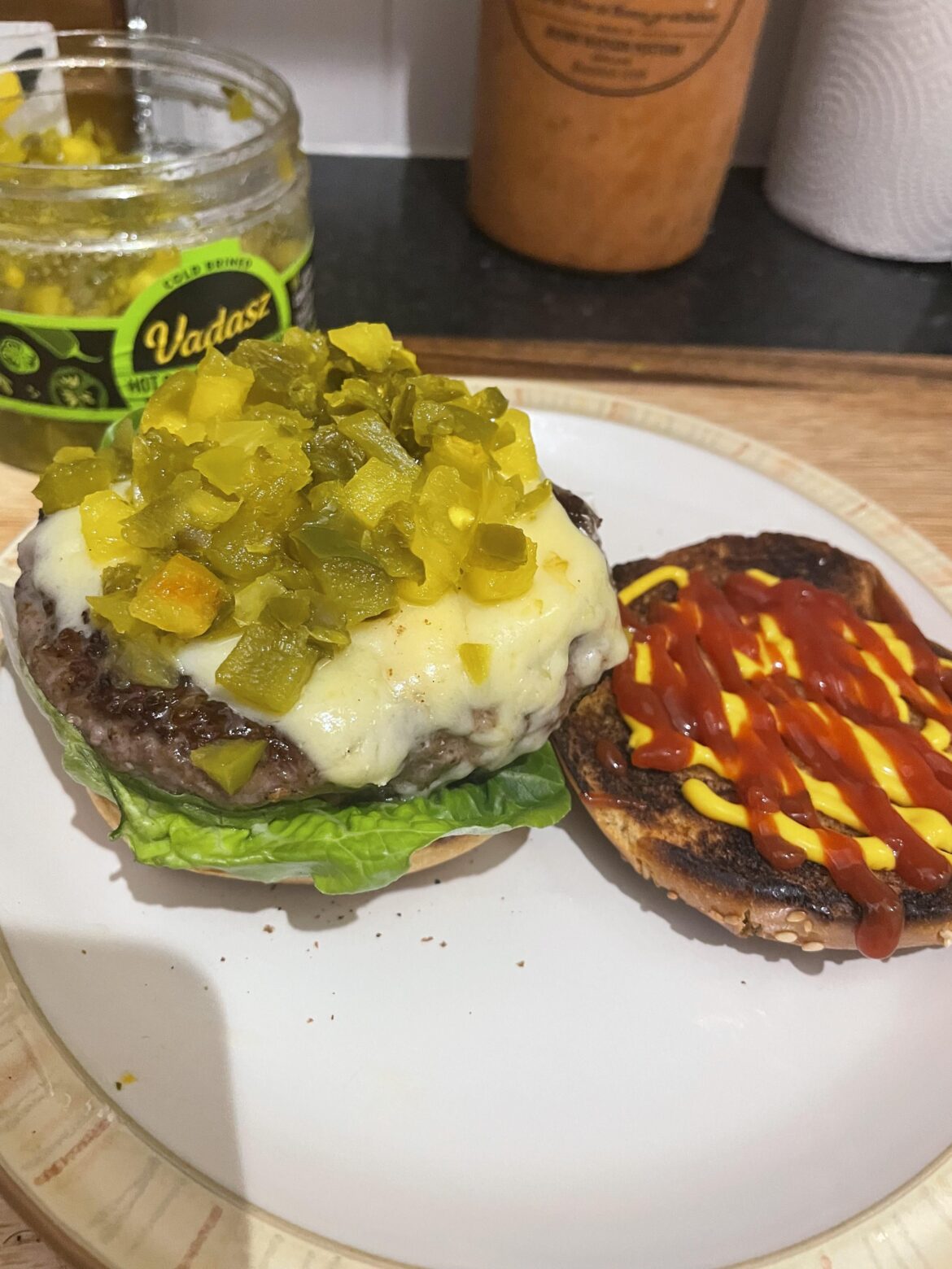 I didn’t have any cheese slices forgive me