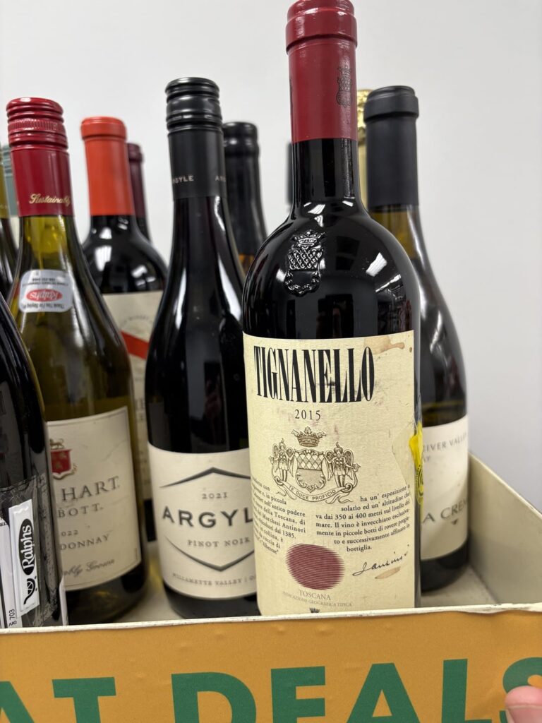 2015 Tignanello on the clearance rack.