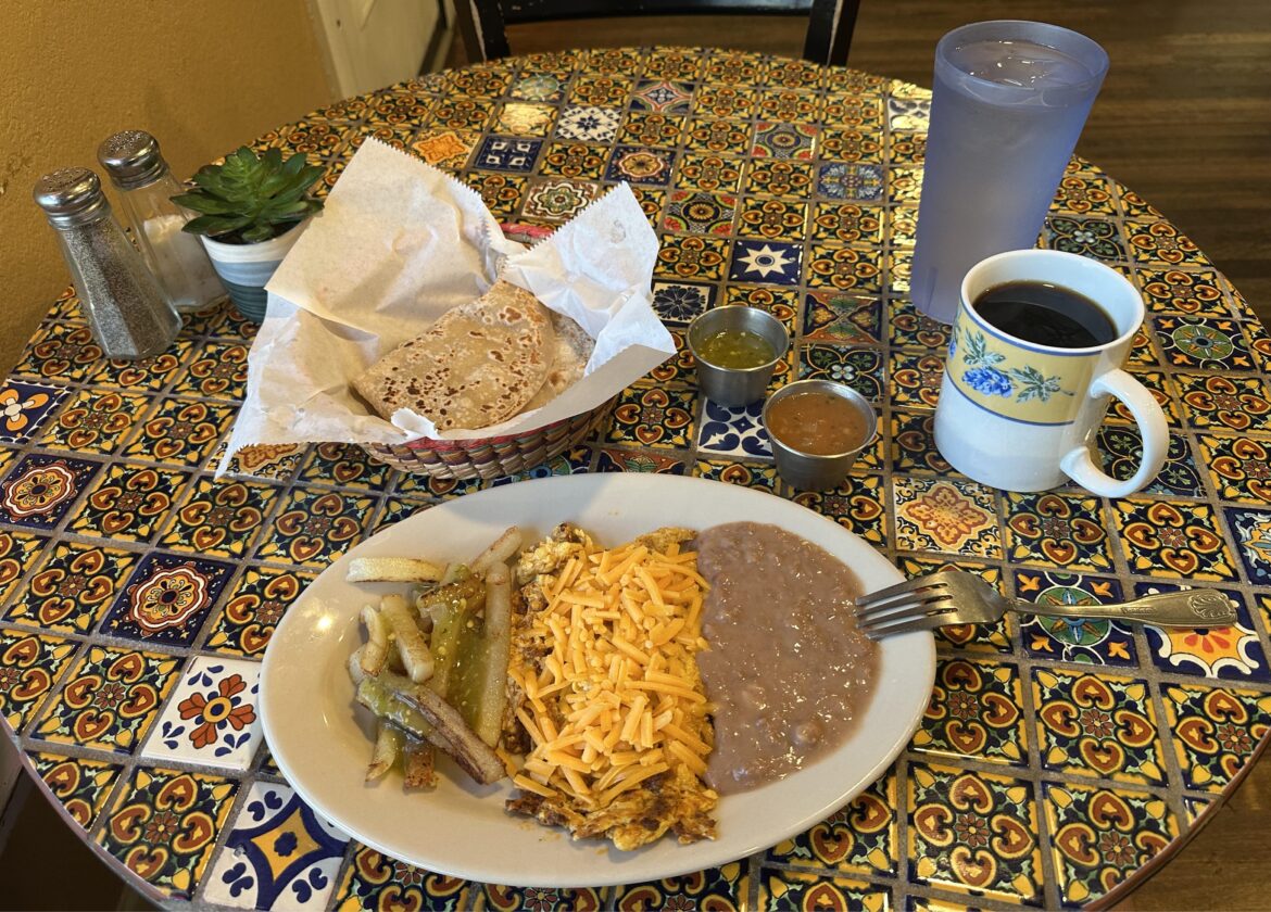 La Cocina de Consuelo | Chorizo con Huevo Plate (with cheese)