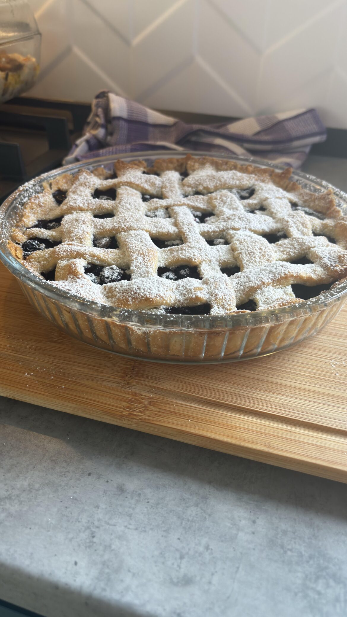 My first blueberry pie!