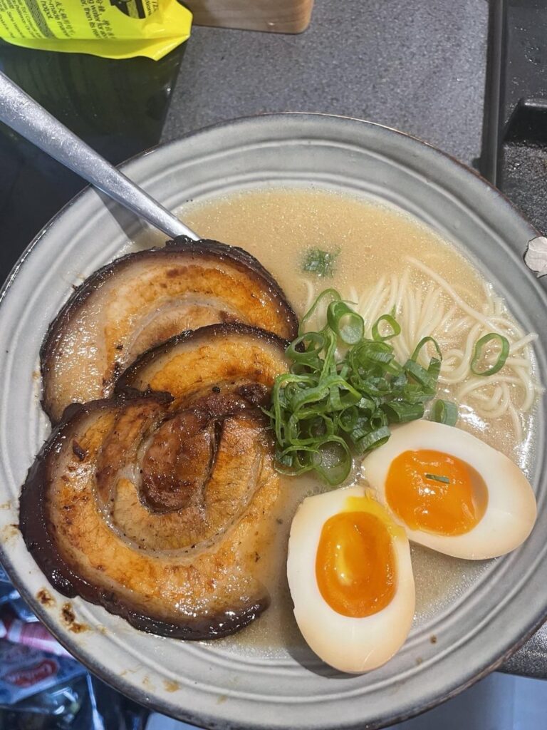 First time making Tonkotsu ramen