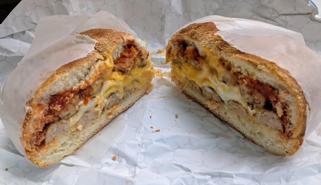 Made Rite SEC, Sausage Egg Cheese on a Kaiser