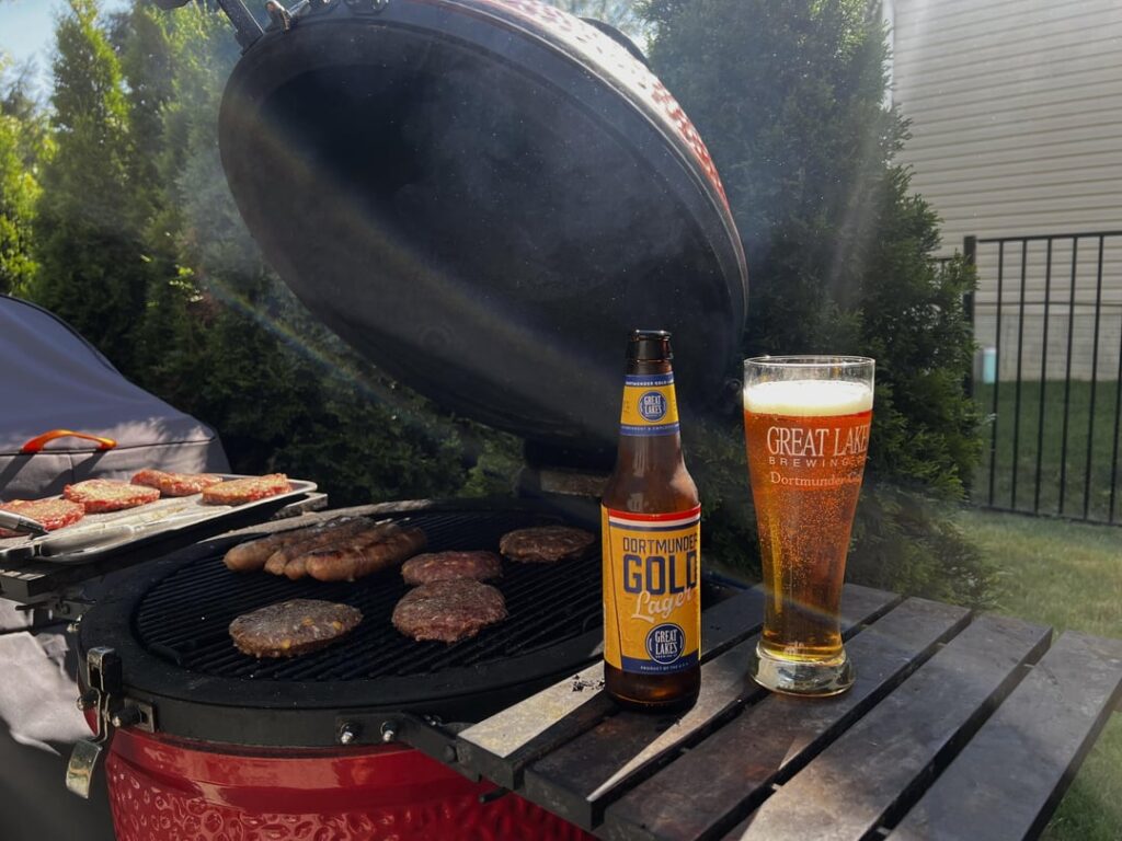 Burger and brat kind of day on the Classic 3.