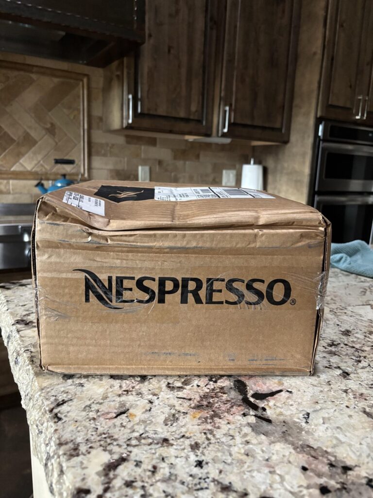 Got my replacement order…Nespresso needs to invest in some stronger boxes Got my replacement order…Nespresso needs to invest in some stronger boxes