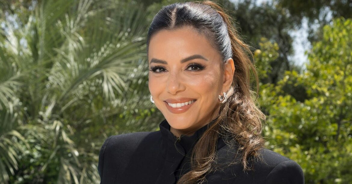 Eva Longoria’s Double Slanted French Manicure Reinvents The Classic Nail Trend