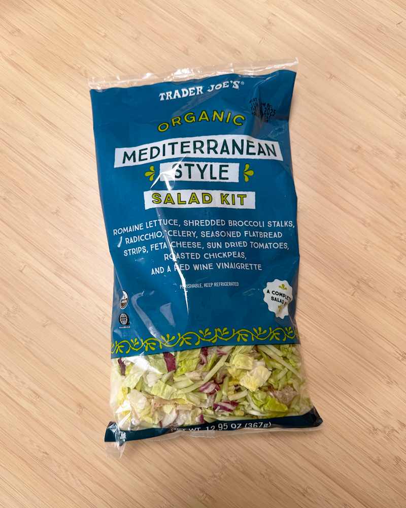 Mediterranean style salad kit from Trader Joe's