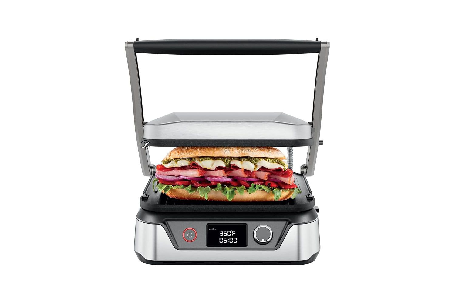 Chefman RJ02-180-4RP 5-in-1 Digital Panini Press and Griddle Grill Combo