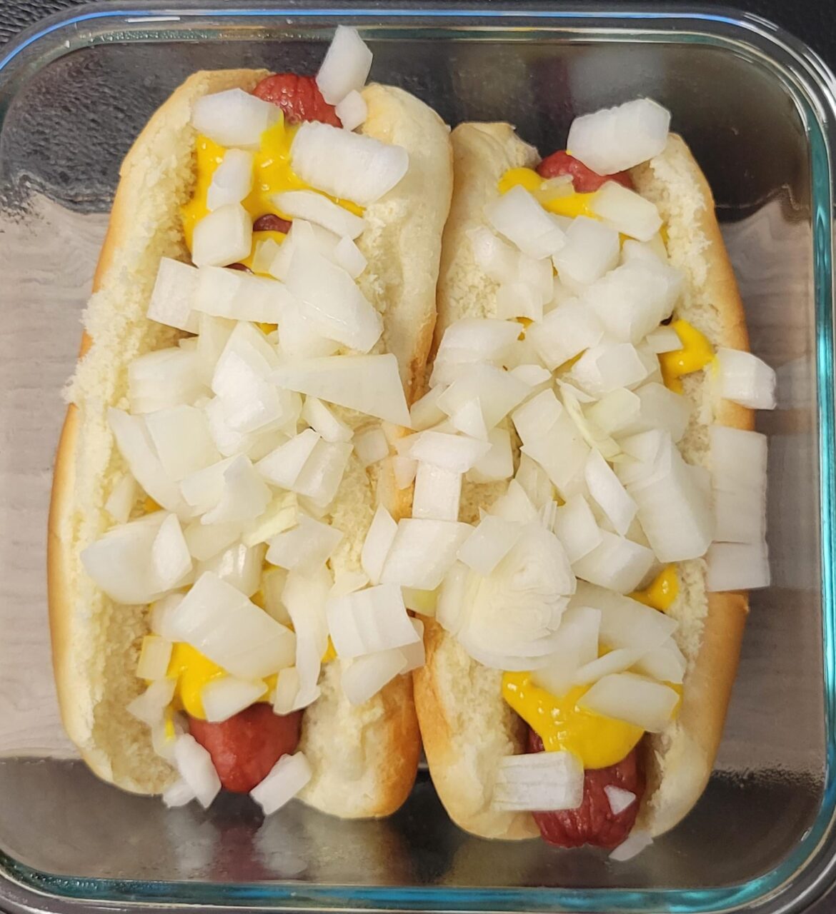 The appropriate amount of onions for hotdogs
