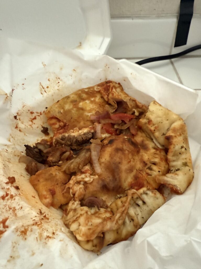 My “calzone” from my local deli