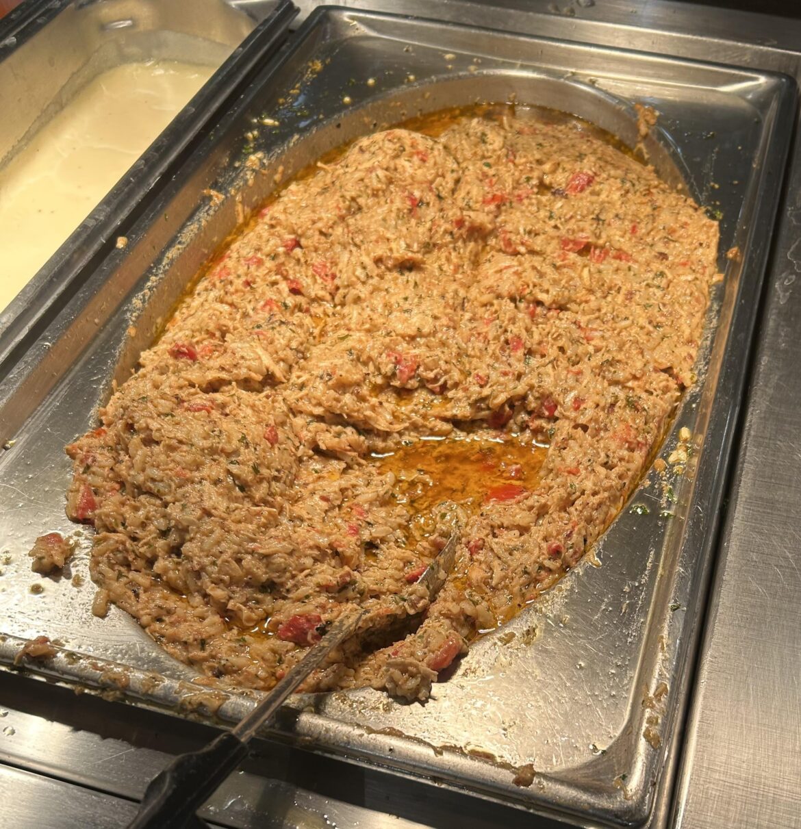 “Chicken-bacon fried rice” at the dining hall