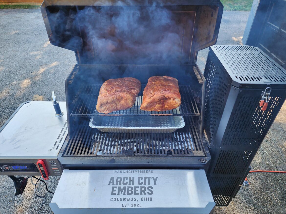 Ripping some pork butts today.