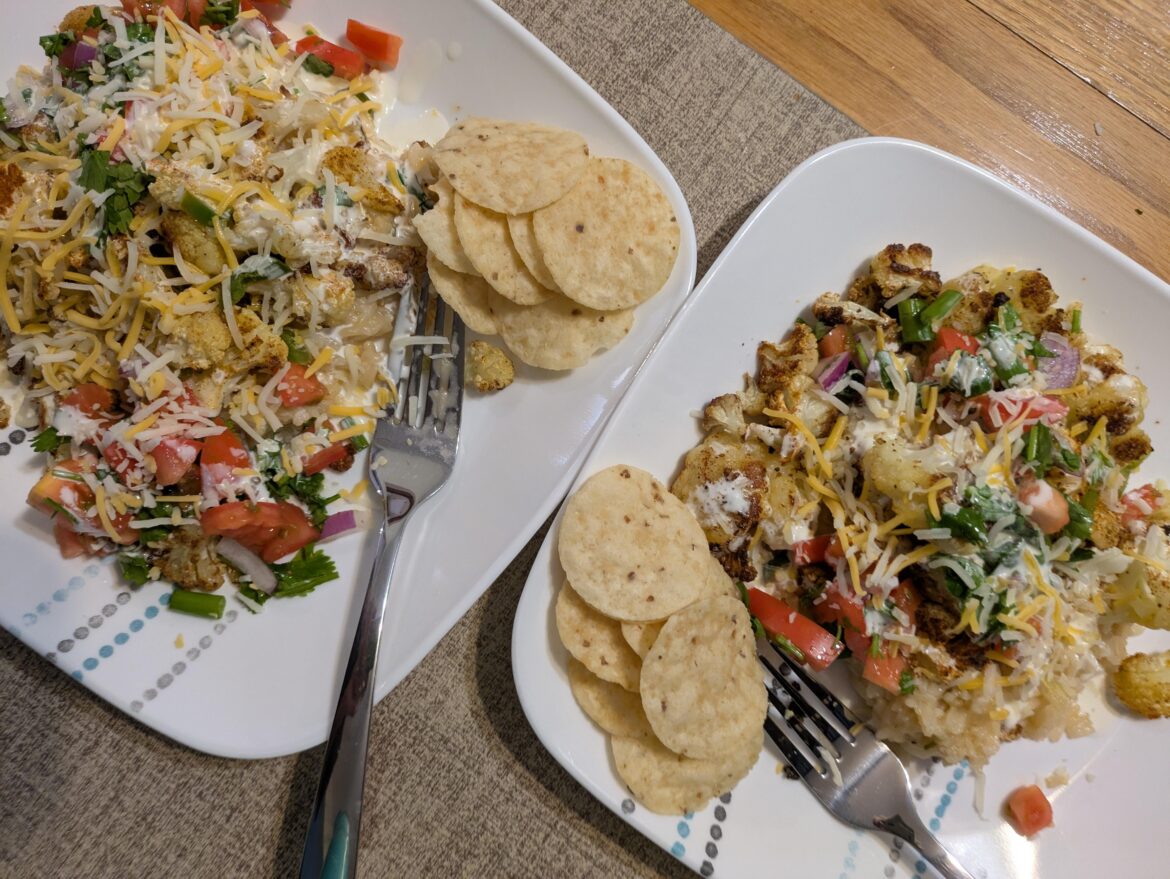 Spicy Peruvian cauliflower bowl