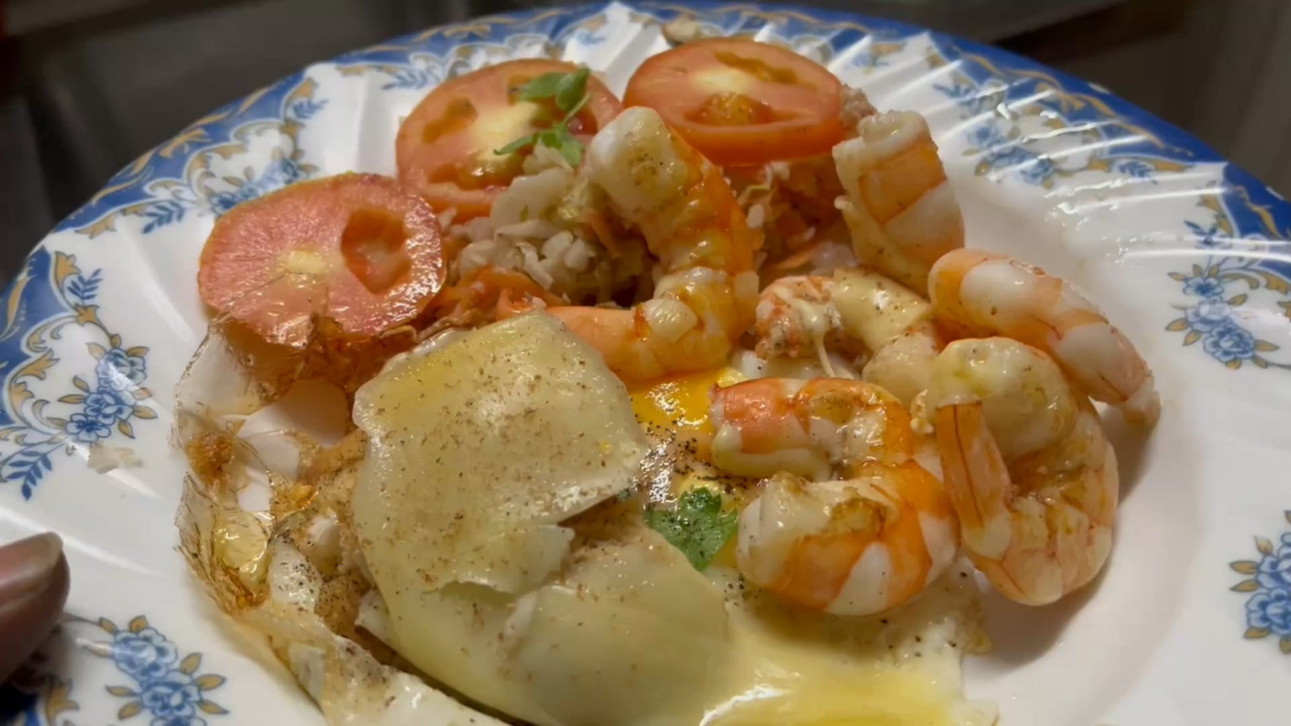 A shrimp plate...as a snack