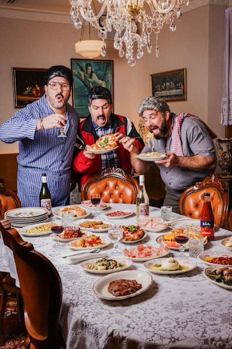 Joe, Carlo and Andrew in full Sooshi Mango mode at Johnny, Vince & Sam’s.
