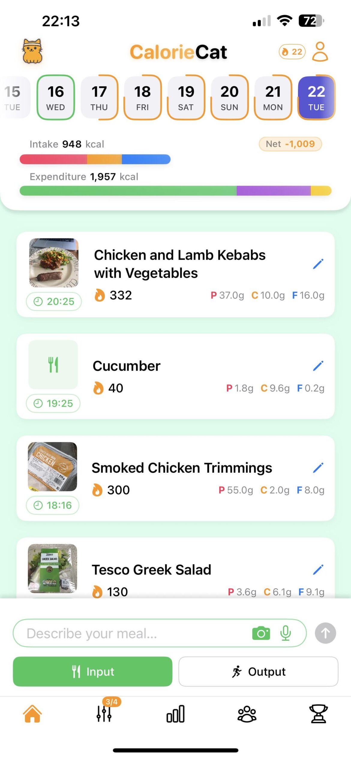 Space for ice cream, absolutely