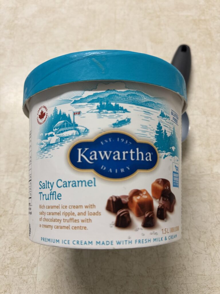 Salted caramel truffle ice cream