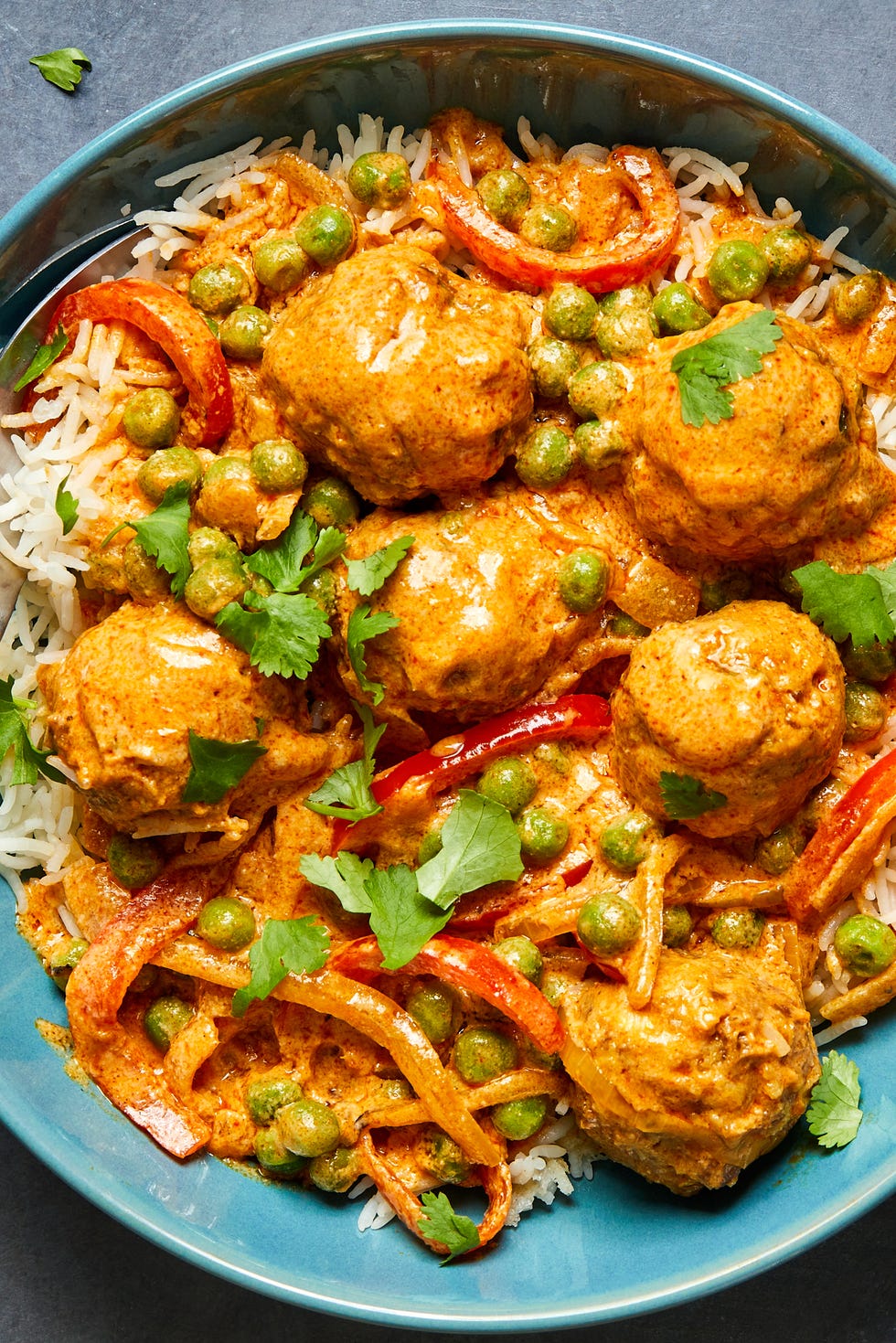 thai style red curry meatballs