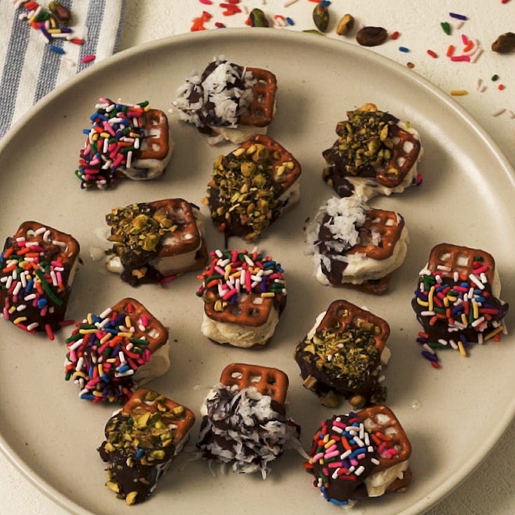 pretzel ice cream sandwiches